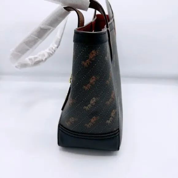 Coach Diagonal Print Horse and Carriage Tote 27 - Picture 5 of 9